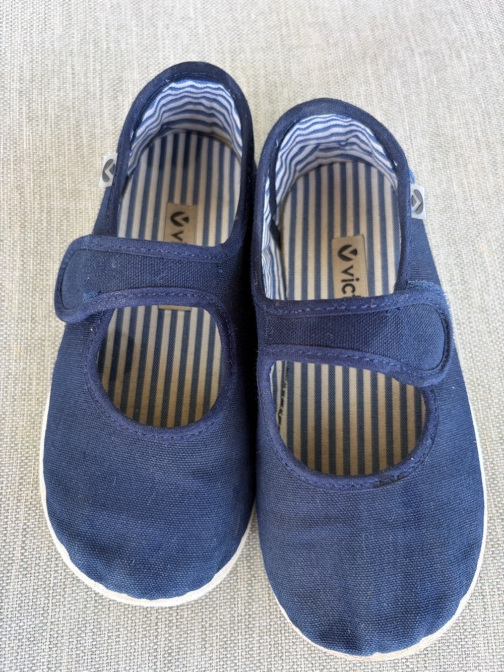 Victoria Mary Jane Canvas Kids Shoes in Navy
